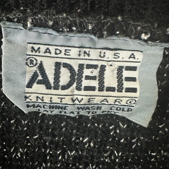 Vintage 80s Adele Art Deco Nouveau Floral Crewneck Sweater Medium Large Metallic - Picture 8 of 10